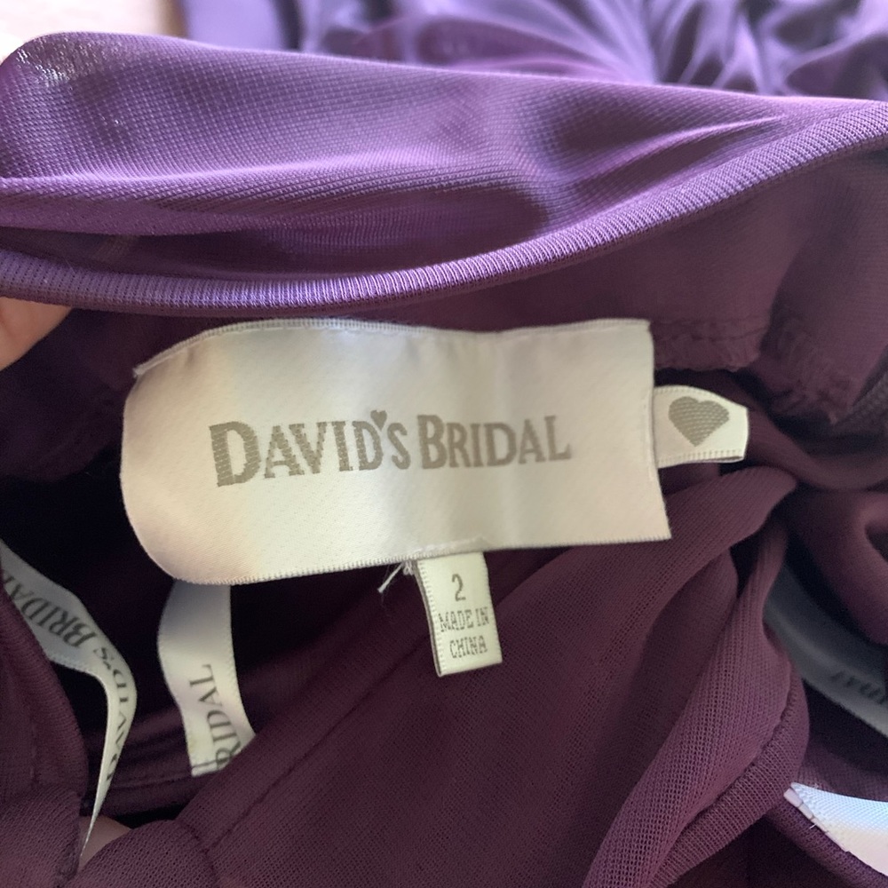 Purple Davids bridal dress size 2 - Picture 5 of 6